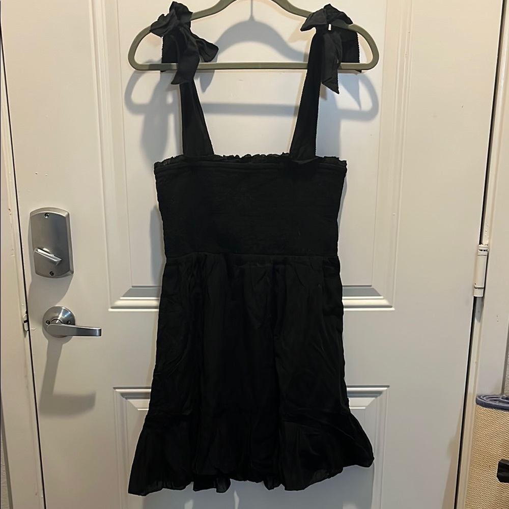 Aerie Black Sundress with tie shoulders NWT